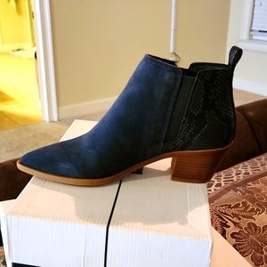 Dolce Vita blue suede booties